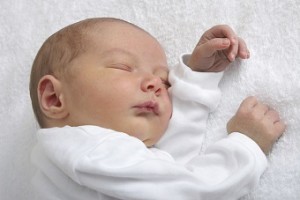 peacful newborn baby sleeping